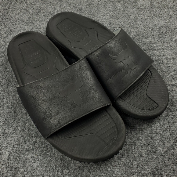 Under Armour Project Rock Slides Sandals Fat Tire Mens 10 Wild Gripper Michelin - Picture 1 of 11